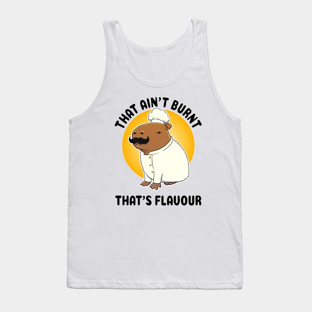 That ain't burnt that's flavour Capybara Chef Tank Top by capydays